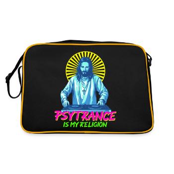 Techno House Party EDM Festival Goa Rave Psytrance - Retro Bag - black/gold - Back