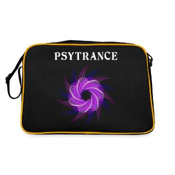 Techno House Party EDM Festival Goa Rave Psytrance - Retro Bag - black/gold - Back