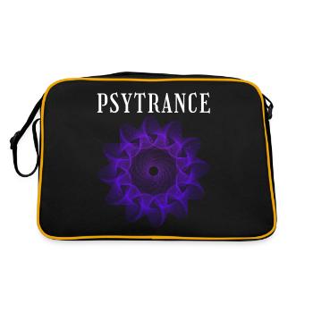 Techno House Party EDM Festival Goa Rave Psytrance - Retro Bag - black/gold - Back