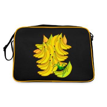 Banane Banane Fruit Exotique Spider - Sac Retro - noir/or - Dos