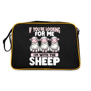 Si vous me cherchez, je suis avec les brebis - Sac Retro - noir/or - Dos