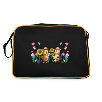 Peanut Gardener Spring Summer Peanuts Kids - Retro Bag - black/gold - Back