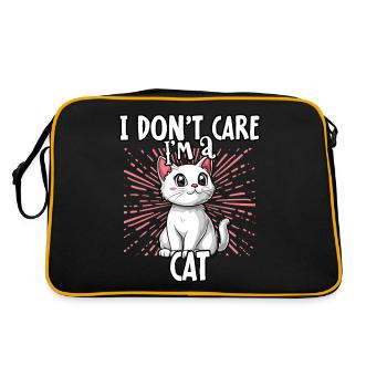 Je m’en fiche je suis un chat - chat mignon - Sac Retro - noir/or - Dos