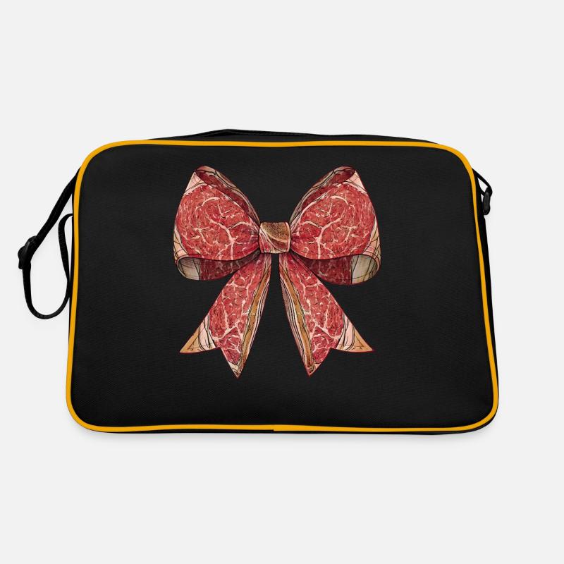 Coquette Bow Metzger Fleischbeil Muster Band Retro Tasche