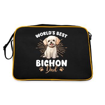 Bichon frisé Bichon Groovy Papa - Sac Retro - noir/or - Dos