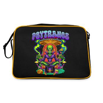 Techno House Party EDM Festival Goa Rave Psytrance - Retro Bag - black/gold - Back