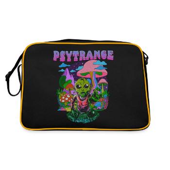 Techno House Party EDM Festival Goa Rave Psytrance - Retro Bag - black/gold - Back