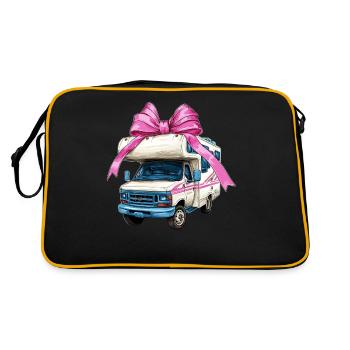 Coquette Bow RV Wohnmobil Wohnmobil Camping Urlaub - Retro Tasche - Schwarz/Gold - Hinten