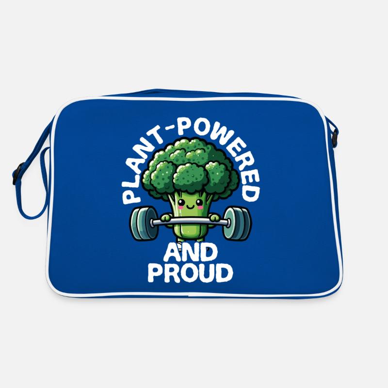 Vegetable and proud broccoli while lifting Retro Bag