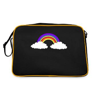 Arc-en-ciel coloré coloré enfants enfant bébé - Sac Retro - noir/or - Dos