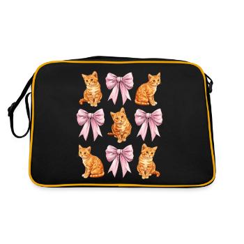 Coquette noeud Chat Orange Chat Tigré - Sac Retro - noir/or - Dos