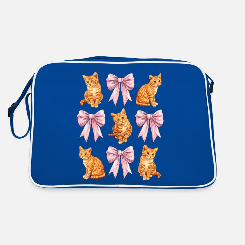 Coquette Schleife Orange Katze Tabby Katze Retro Tasche