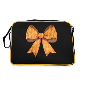 Coquette noeud Chat Orange Chat tigré Fourrure Orange - Sac Retro - noir/or - Dos