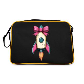 Coquette proue fusée spatiale navette spatiale - Sac Retro - noir/or - Dos