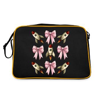 Coquette proue fusée spatiale navette spatiale - Sac Retro - noir/or - Dos