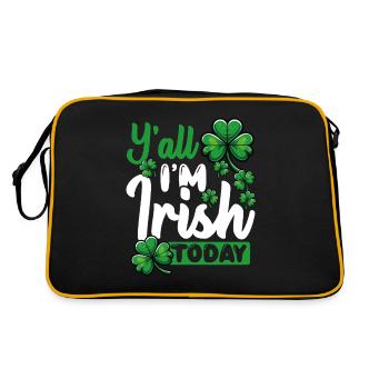 Vous tous, je suis irlandais drôle St. - Sac Retro - noir/or - Dos