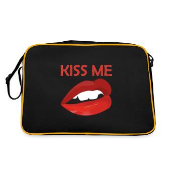 Embrasse-moi Embrasser les lèvres - Sac Retro - noir/or - Dos