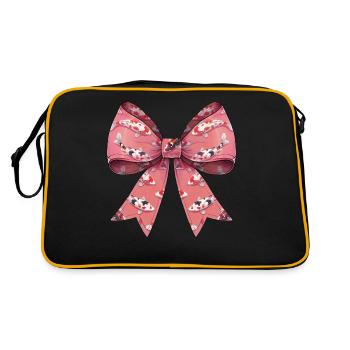 Coquette Bow Koi Fish Carpe Nishikigoi Japon - Sac Retro - noir/or - Dos
