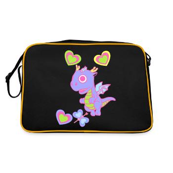 Bébé Dragon Dragon Enfants Enfant Rétro Années 80 Années 90 - Sac Retro - noir/or - Dos