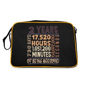 2 ans ! Cadeau d’anniversaire pour les 2 ans - Sac Retro - noir/or - Dos