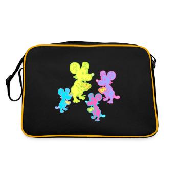 Souris Rétro Souris 80s 90s Vintage Enfants Enfant - Sac Retro - noir/or - Dos
