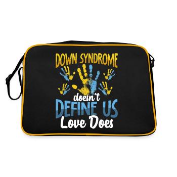Down syndrome does not define us Down syndrome - Retro Bag - black/gold - Back