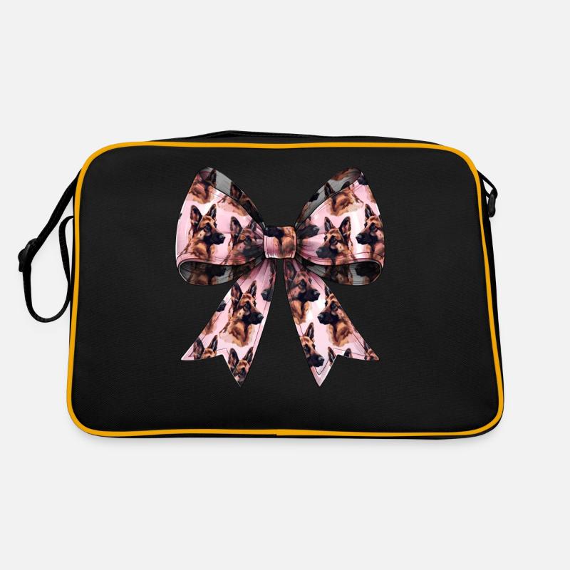 Coquette Bow Deutscher Schäferhund Mom Pattern Retro Tasche