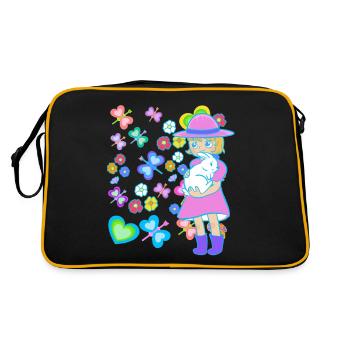Easter Kids Child Bunny Rabbit Easter Bunny - Retro Bag - black/gold - Back