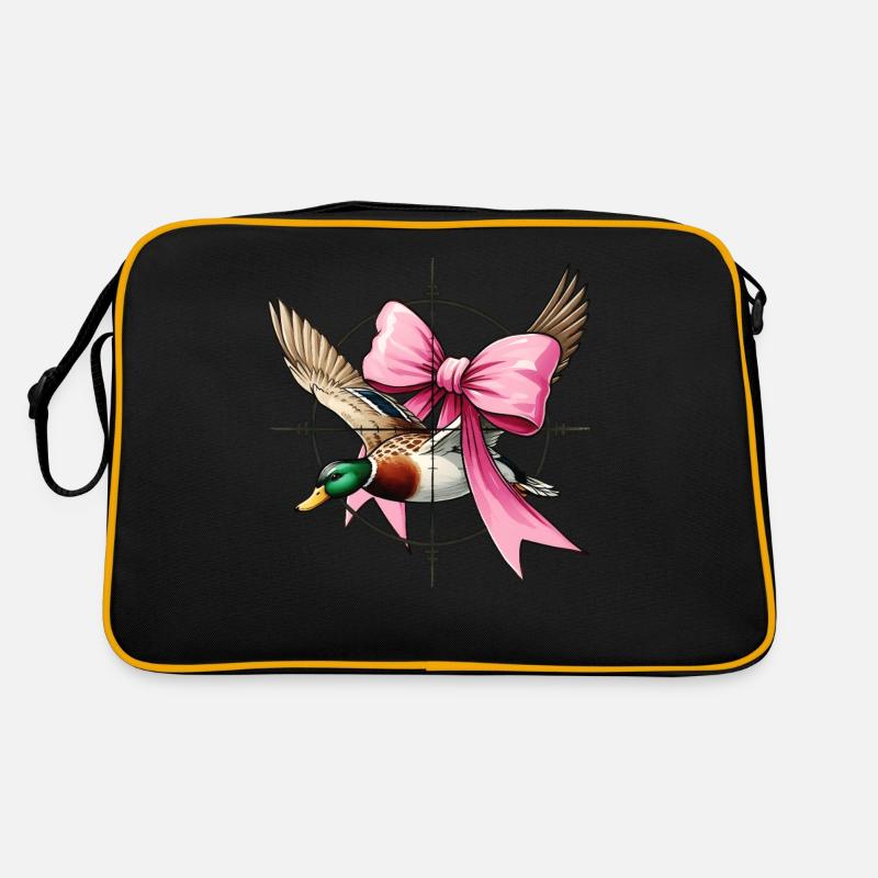 Coquette Arc Canard Chasse Chasseur Ruban Rose Maman Sac Retro