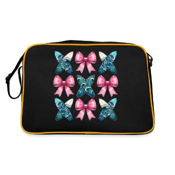 Coquette Bogen Surfen Mütter Tag Surfboarder - Retro Tasche - Schwarz/Gold - Hinten