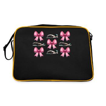 Coquette Bogen Schwimmen Schwimmer Schwimmen Rosa - Retro Tasche - Schwarz/Gold - Hinten