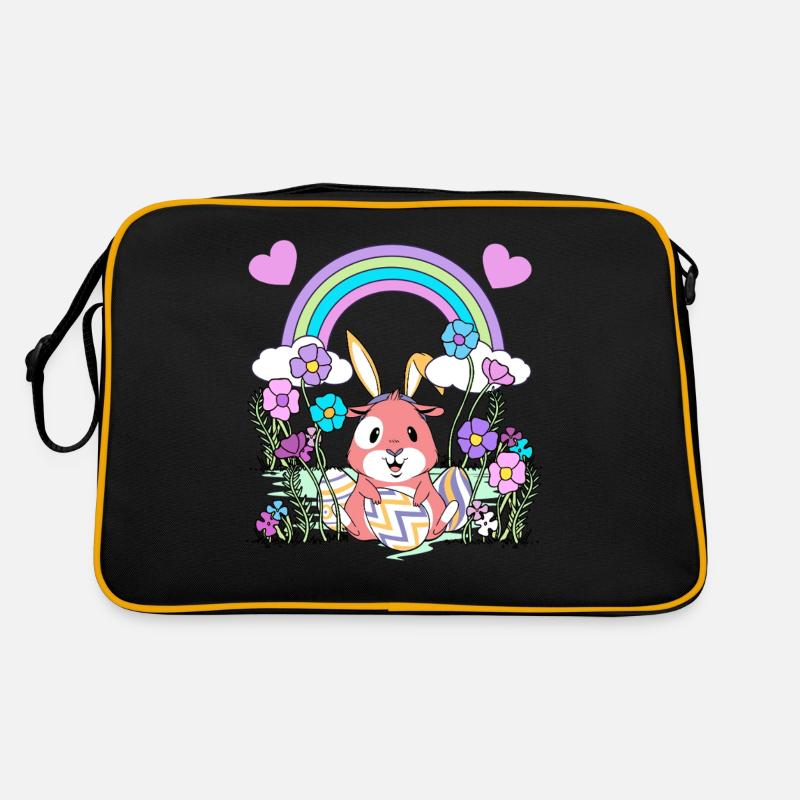Ostern - Retro Tasche - Schwarz/Gold
