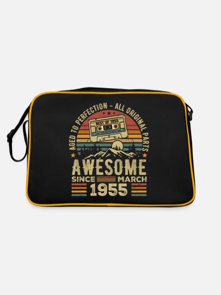 Mars 1955 cadeau anniversaire mars 1955 march 1955 - Sac Retro - noir/or - Dos