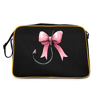 Coquette Bow Fishing Fishing Hook Pink Bow - Retro Bag - black/gold - Back