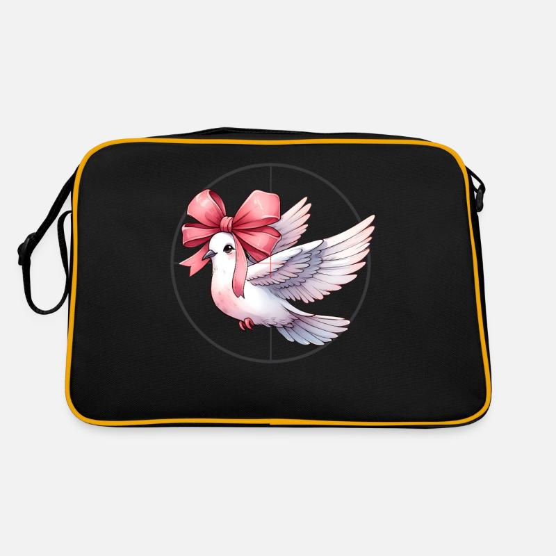 Coquette Bogen Taubenjagd Jäger rosa Schleife Mom Retro Tasche