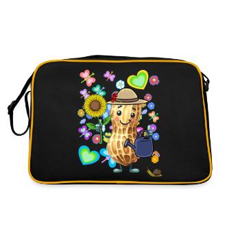 Cacahuètes Cacahuètes Printemps Été Cacahuètes aux noix - Sac Retro - noir/or - Dos