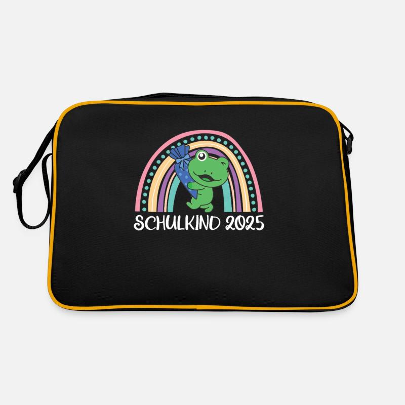 School Child 2025 School Enrollment Frog School Retro Bag