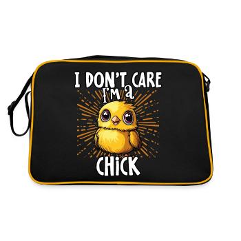 Je m’en fiche je suis une nana - une nana douce - Sac Retro - noir/or - Dos
