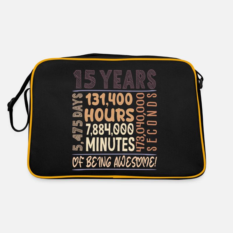 15 Jahre alt! Geburtstagsgeschenk 15. Geburtstag Retro Tasche