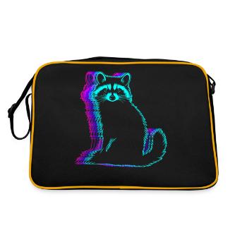 raton laveur rétro Possum Street Cat Vaporwave - Sac Retro - noir/or - Dos