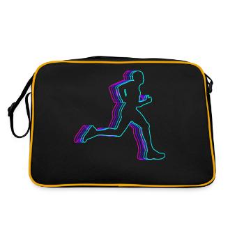 Retro Runner Marathon Running Vaporwave - Retro Bag - black/gold - Back