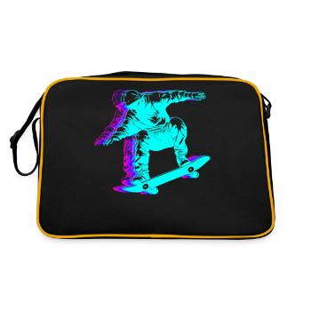 Skateboarder rétro Skateboarder Skateboard - Sac Retro - noir/or - Dos