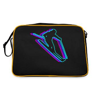 Ski rétro Ski skieur Vaporwave - Sac Retro - noir/or - Dos