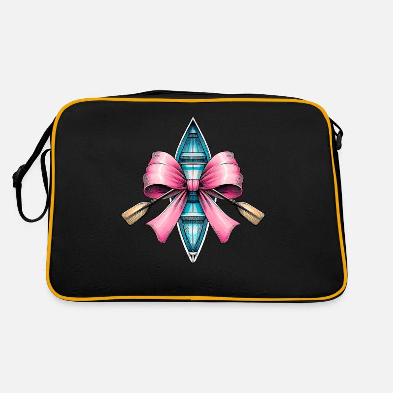 Coquette Bogen Rudern Ruderboot Paddel rosa Retro Tasche