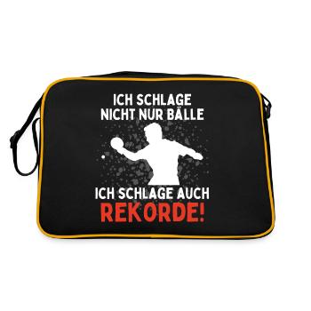 I don't just hit balls, I also hit - Retro Bag - black/gold - Back