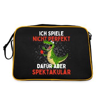 Je ne joue pas parfaitement, mais de manière spectaculaire... - Sac Retro - noir/or - Dos
