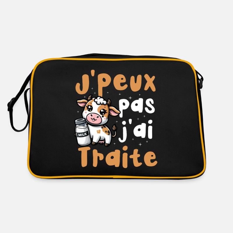 I can't I treated humor cow farmer Retro Bag