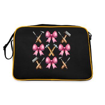Coquette noeud sculpteur Sculpteur maman ruban - Sac Retro - noir/or - Dos
