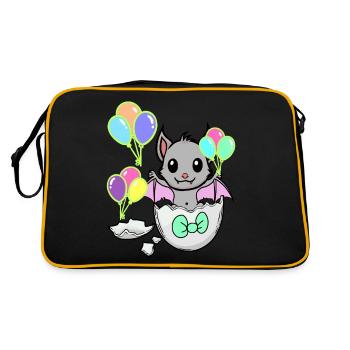Bat Baby Birth Kids Eggshell - Retro Bag - black/gold - Back