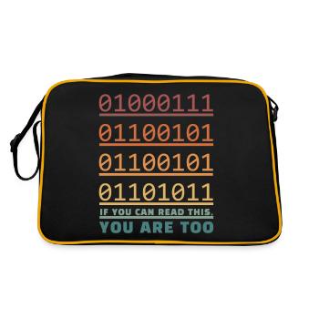 Science Nerd Physics Student Jokes Geek - Retro Bag - black/gold - Back